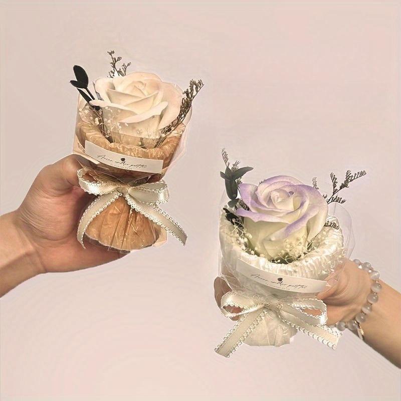 1Pc Mini Soap Small Rose Bouquet for Birthday Souvenirs, Holiday Gifts