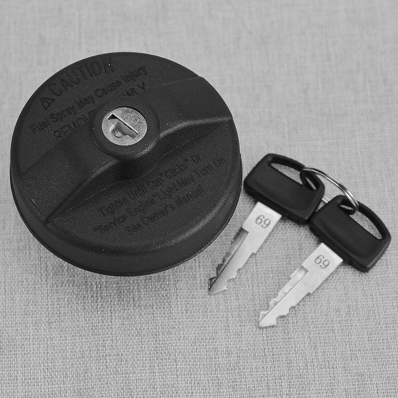 

10504 MGC791 Locking Fuel Gas Tank Cap with Keys Fit for Ford F150 F250 F350 F450 Black Plastic