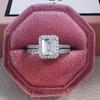 925 prata esterlina luxo negrito grandes anéis de casamento conjunto para noivado feminino dedo africano presente natal jóias r4428