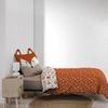 Housse De Couette + Taie - Rox Le Renard - 140 X 200 Cm - 100% Coton - Réversible