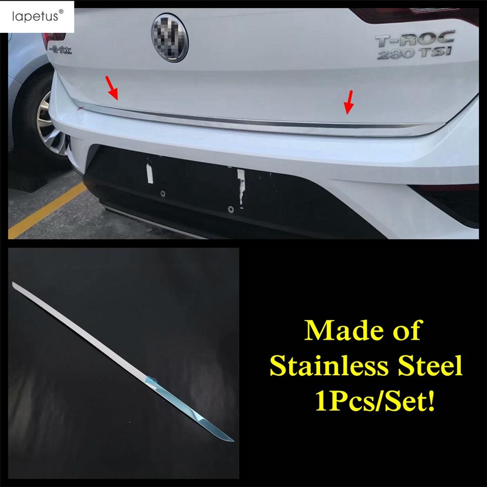 Hintere Heckklappe Unterer Griffleisten Dekorationsabdeckung Zierleiste Für Volkswagen T-Roc T Roc 2018 - 2024 Edelstahl Zubehör