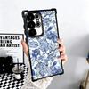 Blått och vitt porslinsmönsterpläteringsskal för Samsung Galaxy S24 S25 FE S26 Edge S23 Ultra S22 S21 Plus S20 Fallskydd