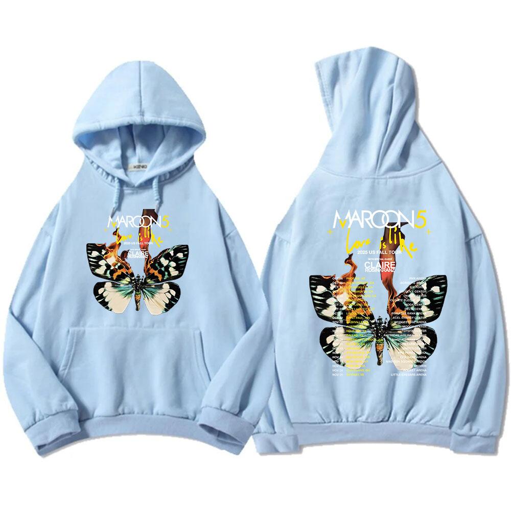

Худи Love Is Like Tour 2025 MAROON 5 Графические толстовки с длинным рукавом Мужские худи с капюшоном Уличная одежда Хип-хоп Мужская толстовка XXXL