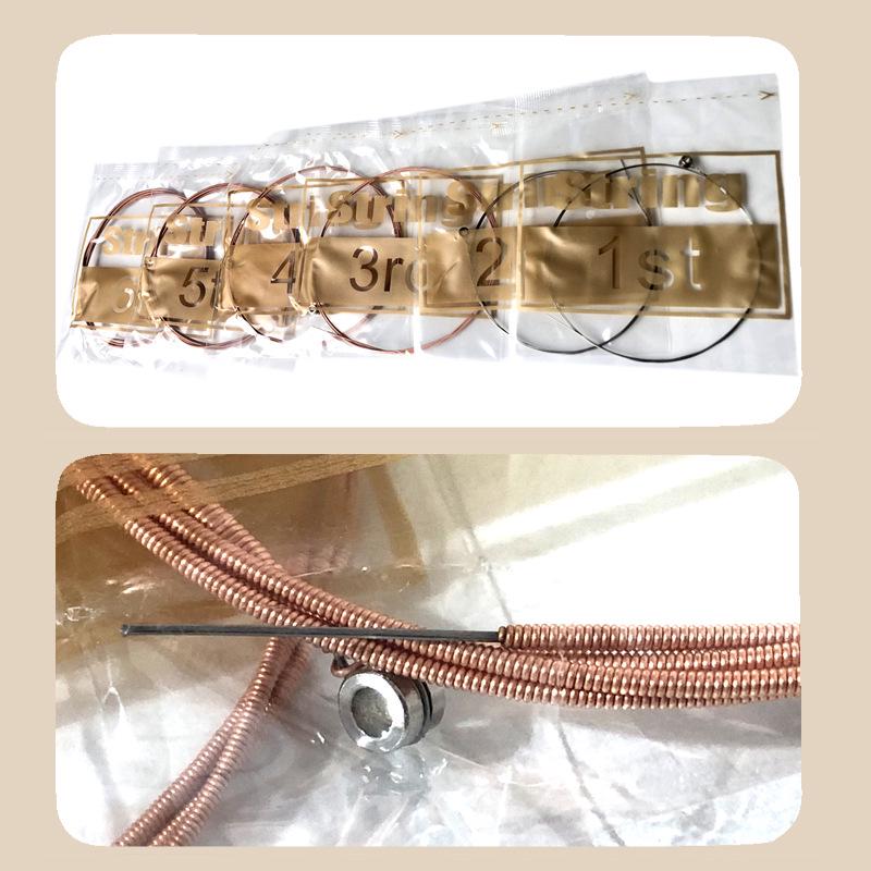 AG01 Acoustic & EG01 Electric Guitar String Sets - Steel Wire, Wooden & Accessories (Set of 6)