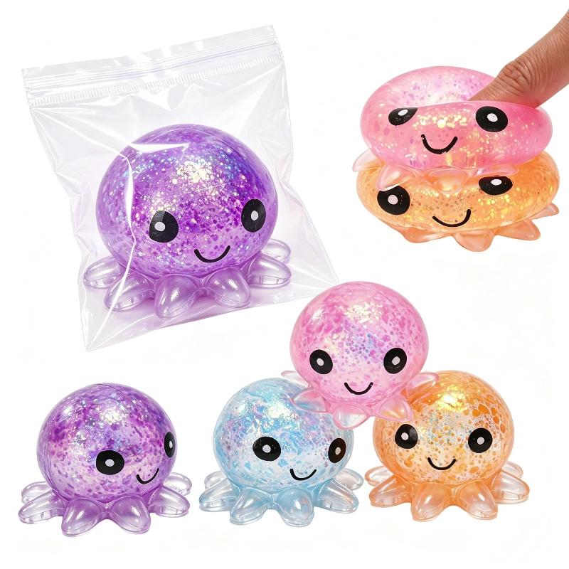Squid Stress Balls Soft Squeeze Fidget Toy Sensory Anxiety Relief  Bubble Octopus Gift