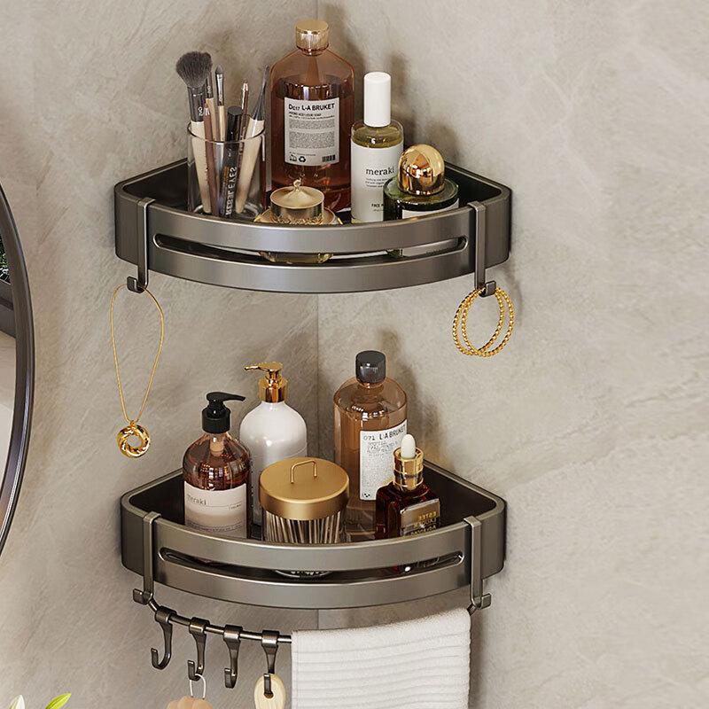 No-Drill Bathroom Corner Storage Caddy