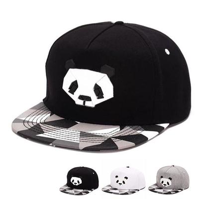 Modische Frühlings- und Sommer-Baseballkappen für Hip-Hop- und Streetdance-Fans, Herren- und Damen-Caps mit niedlichem Panda-Motiv, Snapback-Caps aus Gummi, Sport- und Freizeitmützen