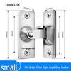 Stainless Steel No-Drill Door Lock Latch with Keyhole, Left/Right Opening, Anti-Theft Bolt.