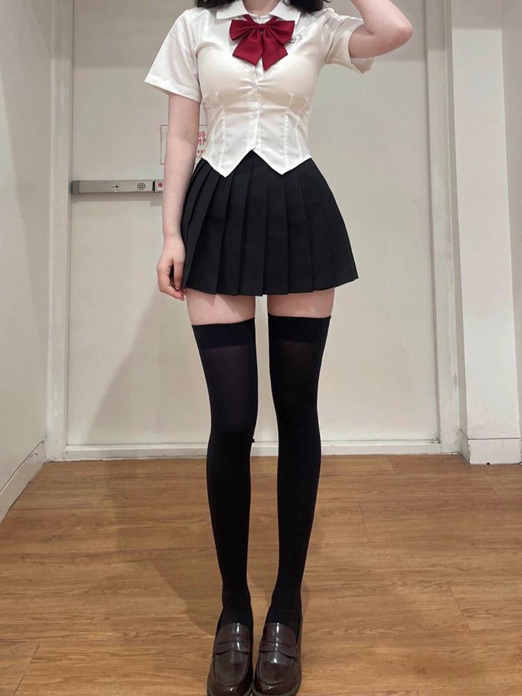 

Женские 70 см компрессионные носки-чулки из тонкого бархата выше колена, весенне-летние длинные черно-белые чулки. One Size - Women s