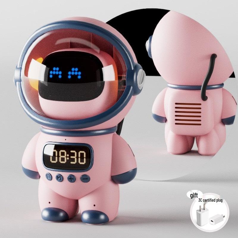 Astronaut AI Bluetooth Alarm Clock Speaker with Radio & TF Card Support