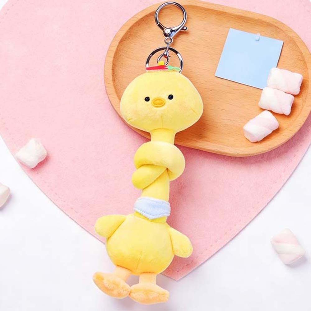 Flexible Structure Long Neck Stuffed Doll Twistable Animal Key Chain Gift for Girls