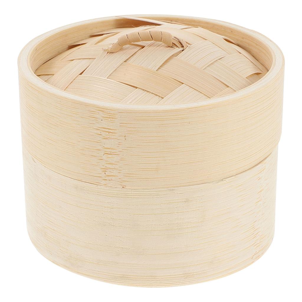 1Set Eco Friendly Bamboo Steamer Basket with Tight Seal Lid for Steaming Dumplings Buns Desserts Vegetables Corn