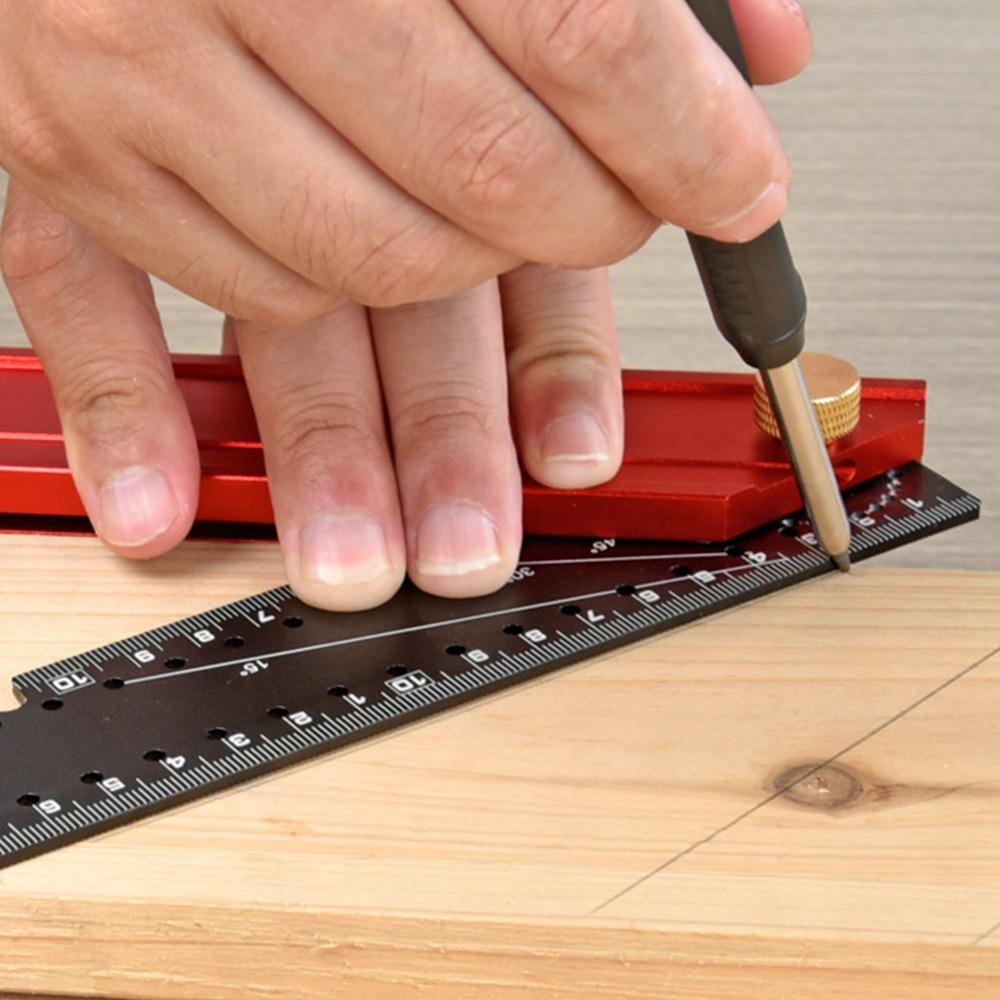300mm Metric Framing Square 90 Degree L Shaped Ruler Adjustable Carpenter Square Ruler Engineering