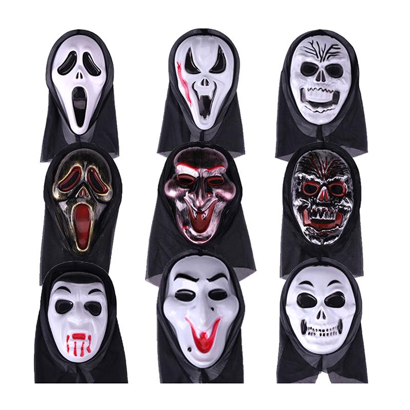 Realistyczny film Straszny duch Maska Halloween Straszna maska diabła Trzymaj język na zewnątrz Kask Horror Demon Cosplay Party Kostium Rekwizyty