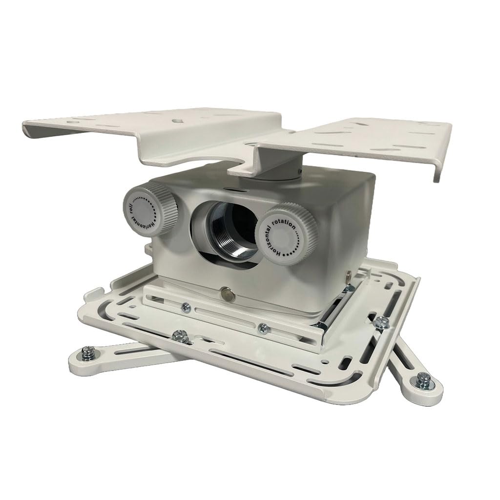 Home Theater Factory Projector Ceiling Adjustable Height from 150mm To an Avac Original Product from Home Theater Factory HF-PM45 (White) Tilt-Mounted