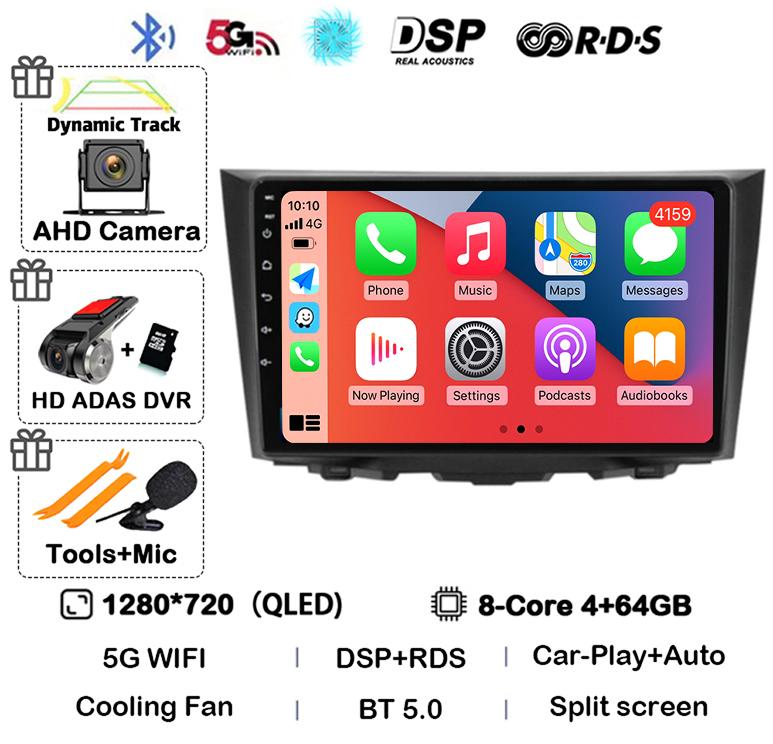 Android 14 Carplay Auto For Suzuki Kizashi 2009 2010 2011 2012 2013 2014 2015 Car Radio GPS Stereo Multimedia Player Head Unit