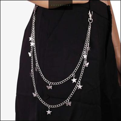 Stylish Vintage Metal Waist Chain For Women Zipper