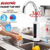 220V 3000W Electric Kitchen Water Heater Tap Instant Hot Water Faucet Heater Cold Heating Faucet Tankless Water Heater with LED