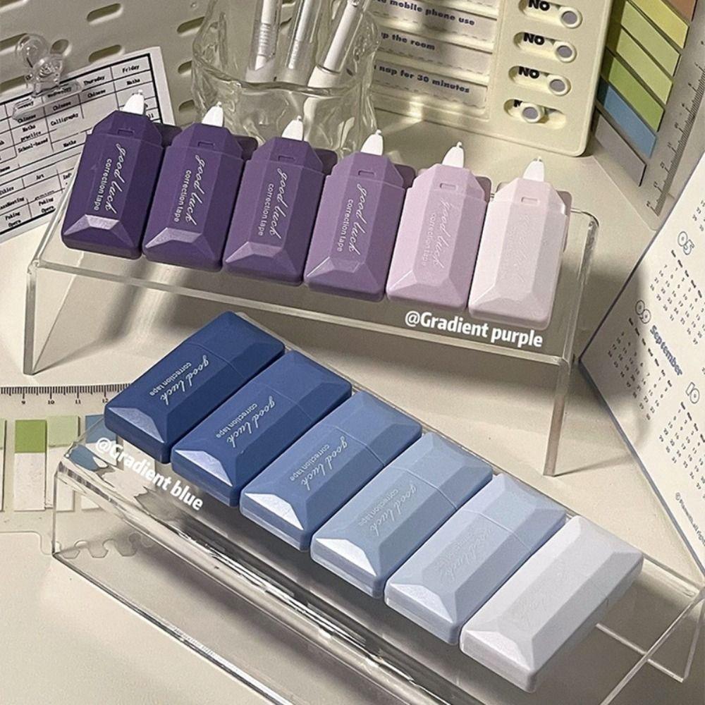 6PCS Mini Correction Tape Strong Covering Smear Corrector High Quality Modification Tape