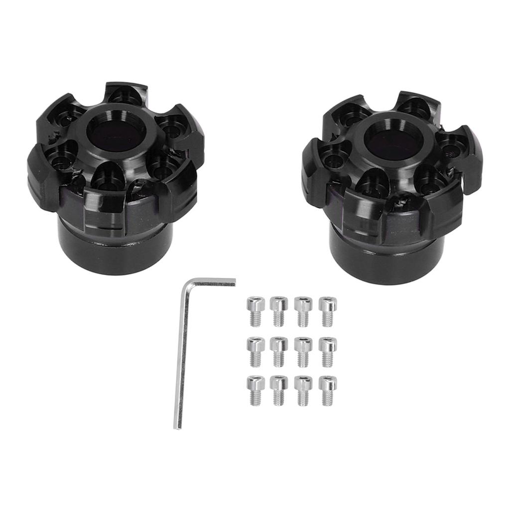 2PCS Wheel Fork Frame Sliders Crash Protection CNC Aluminium Alloy Universal for Motorcycles BikesBlack