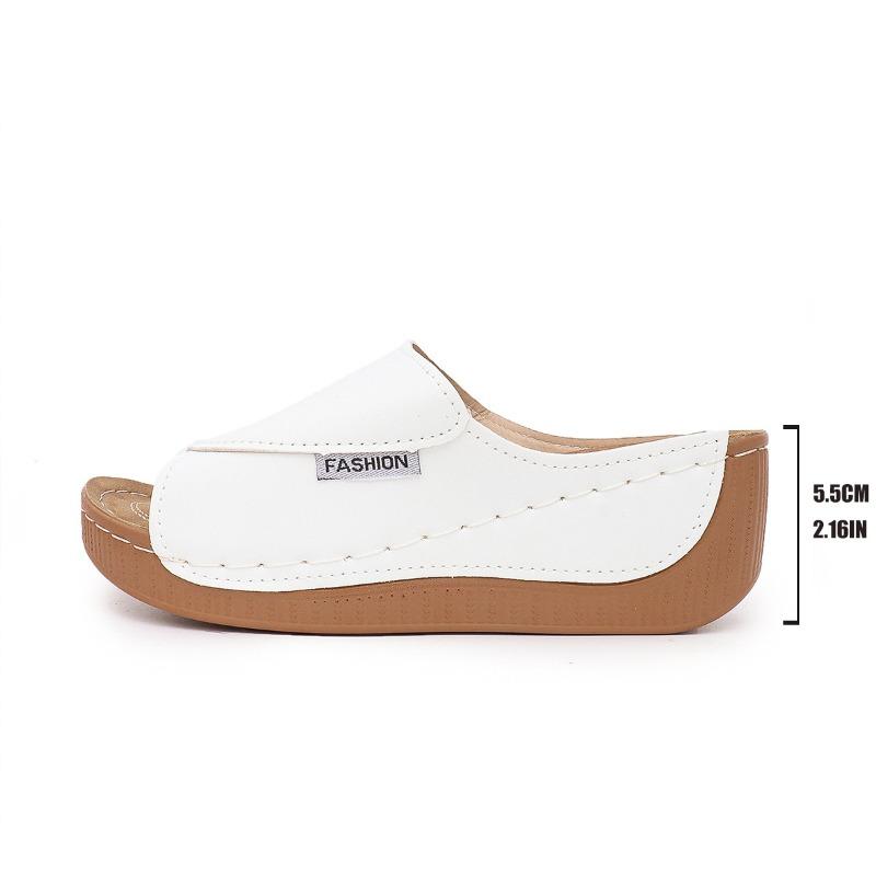 Damen Minimalistische Keil-Pantoletten Bequeme Sommerschuhe
