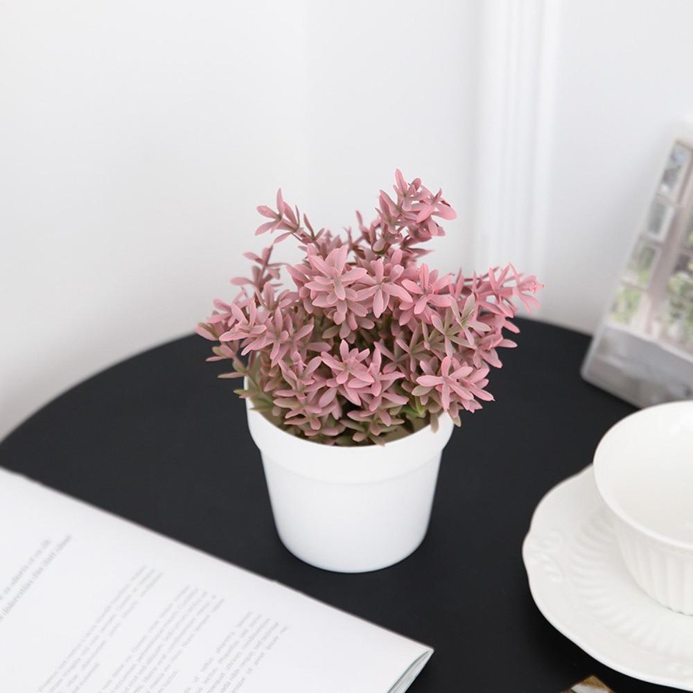 Fake Flower Artificial Plant Bonsai Evergreen Simulation Flower Pot Small Potted Plants  Garden