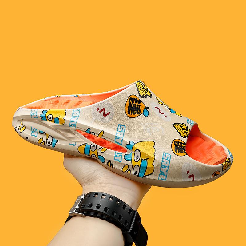 

Сандалии EVA, ультралегкий табурет, мужская летняя пляжная обувь, домашняя нескользящая, тянущаяся обувь для массажа на открытом воздухе, женские тапочки на песке 38/39 бежевый