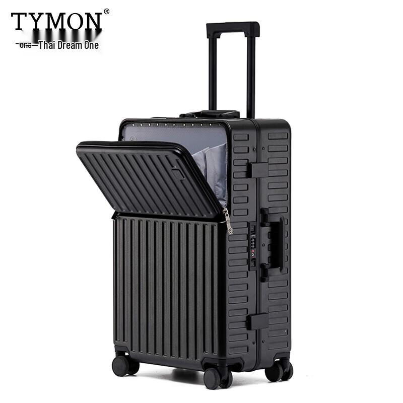 Tymon TM-B001 Floral Shadow Aluminum Frame Luggage 24 Inches