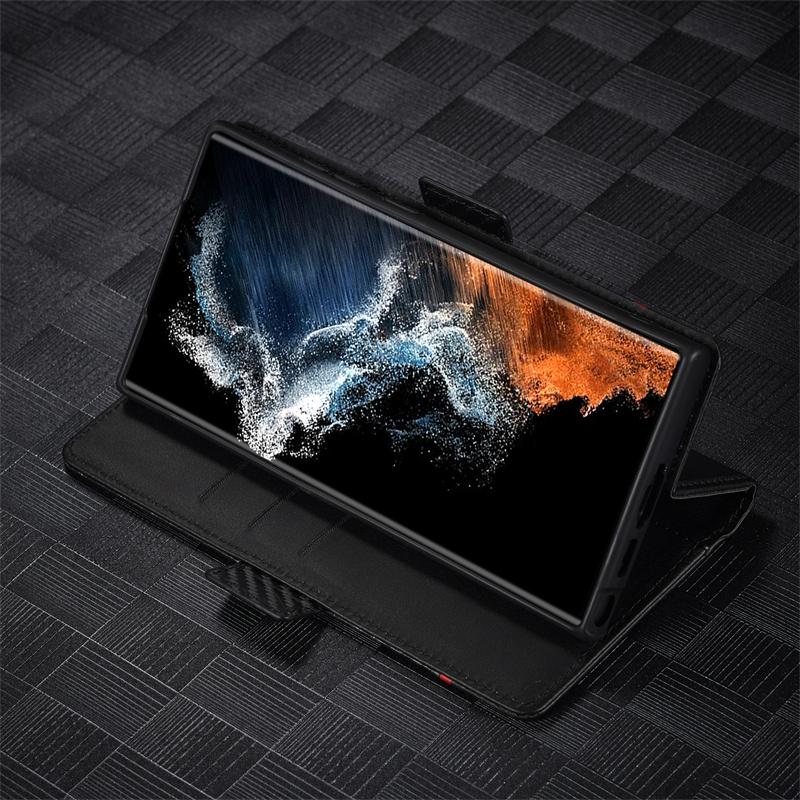 Note20 Ultra Carbon Fiber Magnetic Case for Samsung Galaxy Note 20 Ultra Etui Samsung Note 20Ultra Soft Leather Flip Phone Funda