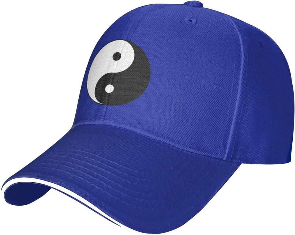 Yin Yang Baseball Cap Adjustable Polyester Casual Sun Protection Baseball Hat for Adults