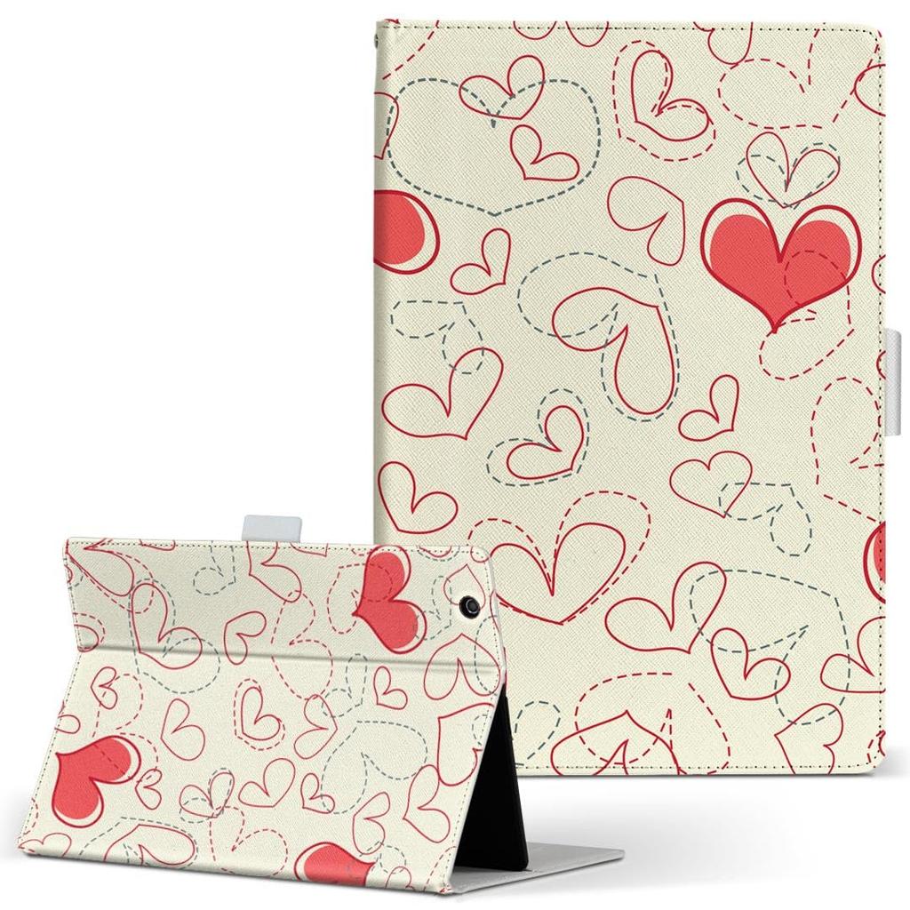 igcase Fire HD 8 released in Exclusive notebook type direct pasting heart red white pattern 005018 (8th generation, 2018) case, cover, type,