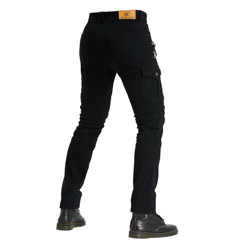 Blugi de motocicletă pentru bărbați Stil 07 cu echipament de protecție - Picior drept, Croială largă, Anti-cădere, Pantaloni off-road