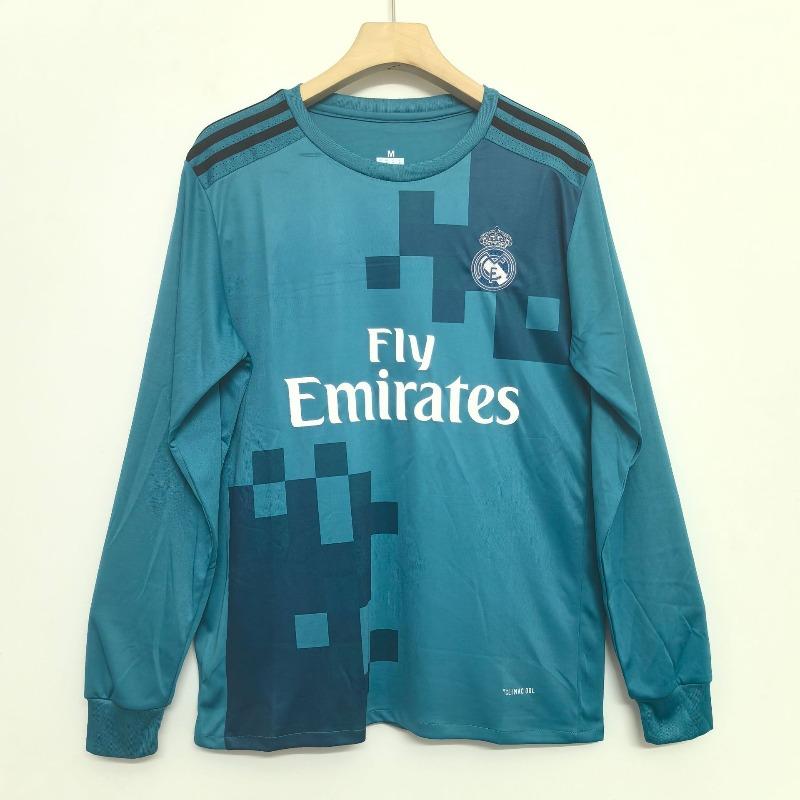 Camiseta retro de manga larga Camiseta de fútbol Real Madrid Manchester United Inglaterra Arsenal Portugal Inter de Milán AC camiseta réplica