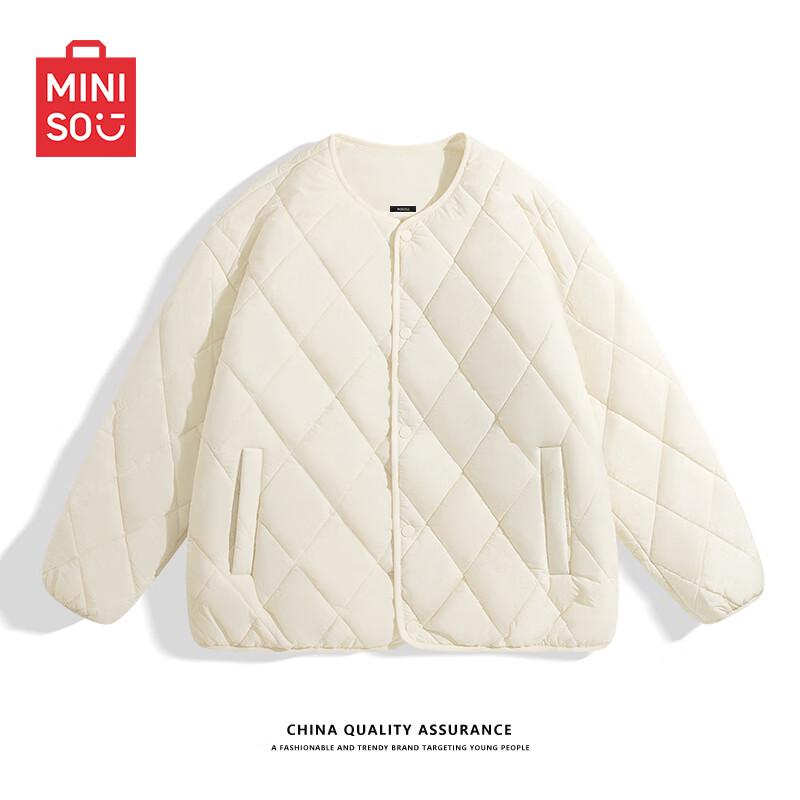 

MINISO Men s Retro Collarless Padded Winter Jacket 3XL