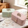 Women's Travel Jewelry Storage Box: Ring, Earring, and Lipstick Organizer