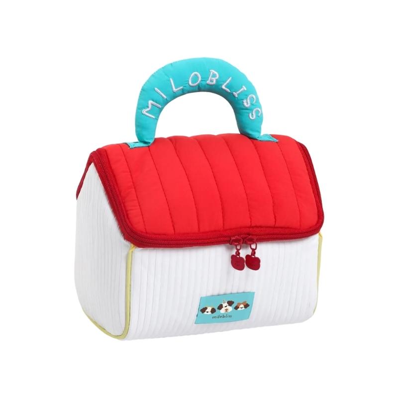 

Handheld Makeup Bag Travel Cosmetic Bag Large Capacity Toiletry Bag Wash Bag Lovely House Skincare Storage Bag красный