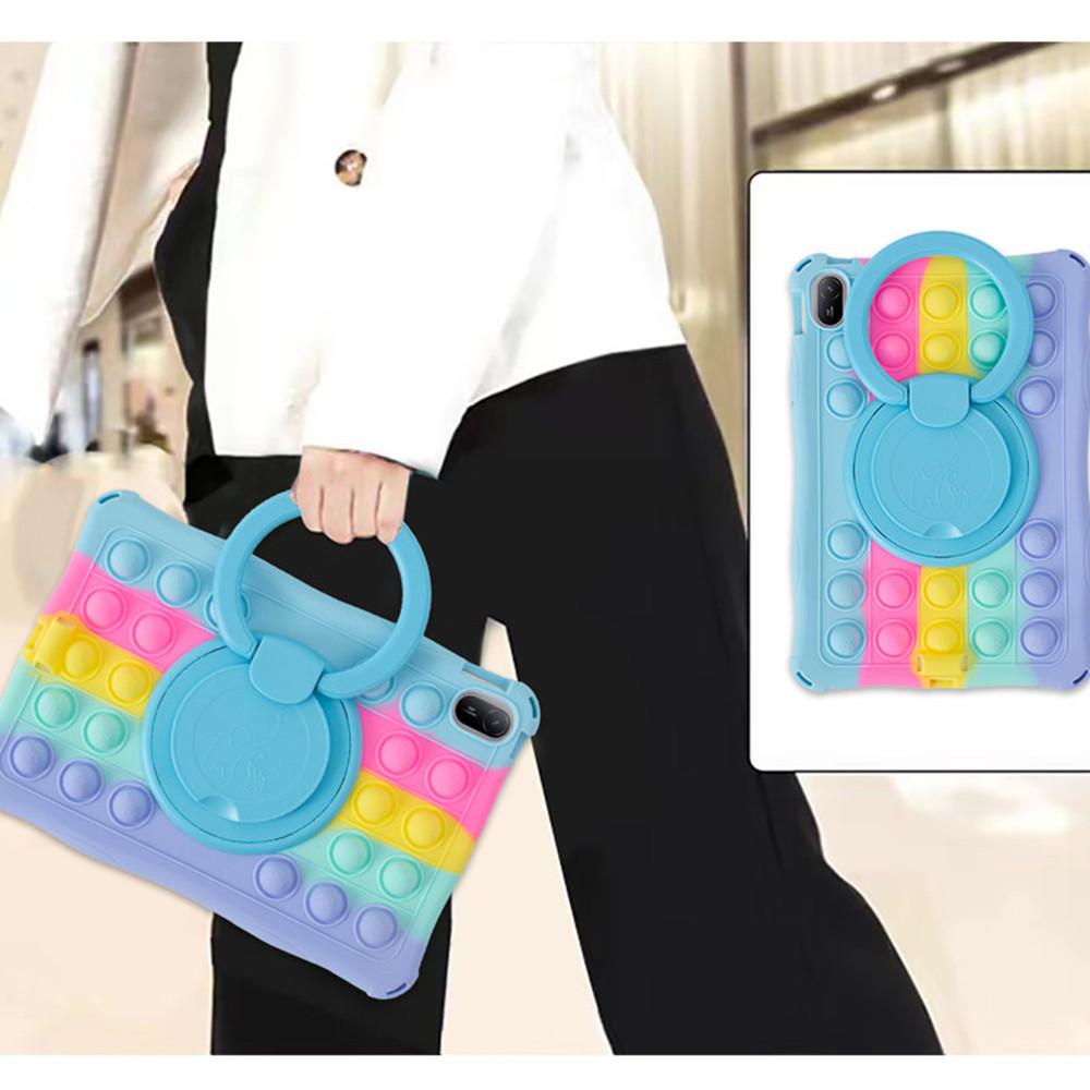 Rotating Bubble Soft Silicone Case For Huawei MatePad SE 11inch 2025 Kickstand Kids Safe Tablet Cover