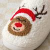 New Comfortable Home Cute Cartoon Santa Claus Winter Cotton Slippers for Men/Women Couples Warm Cotton Slippers