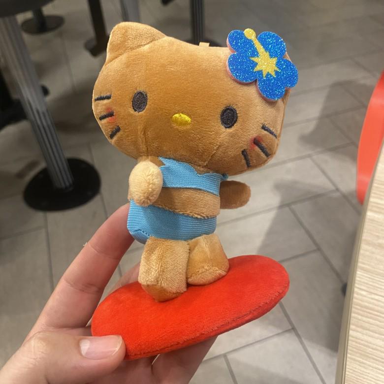 Плюшевая кукла-подвеска Hello Kitty Кот-серфер Черная русалка Sanrio Гавайи 50-летний юбилей Price for one plush pendant