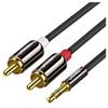 Ugreen Av116 Przewód 3,5Mm Jack Do 2Rca (Cinch) 2M (Czarny)
