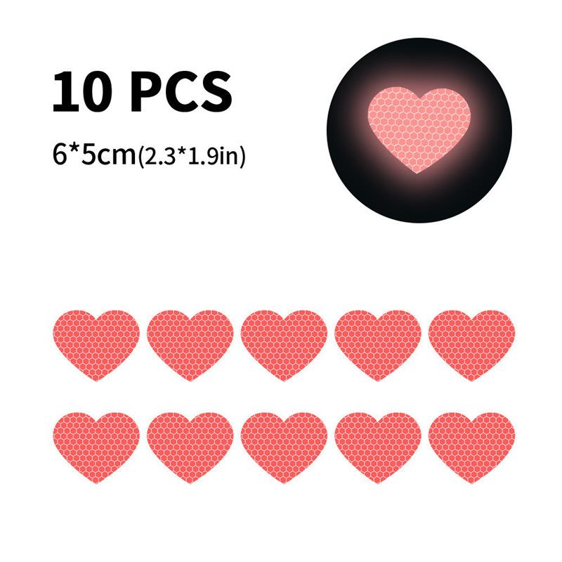 Наклейка на автомобиль 10 шт. Любовь Декоративная наклейка Светоотражающая Кристальная сетка Наклейка на автомобиль Нашивка Наклейка от царапин 6*5cm