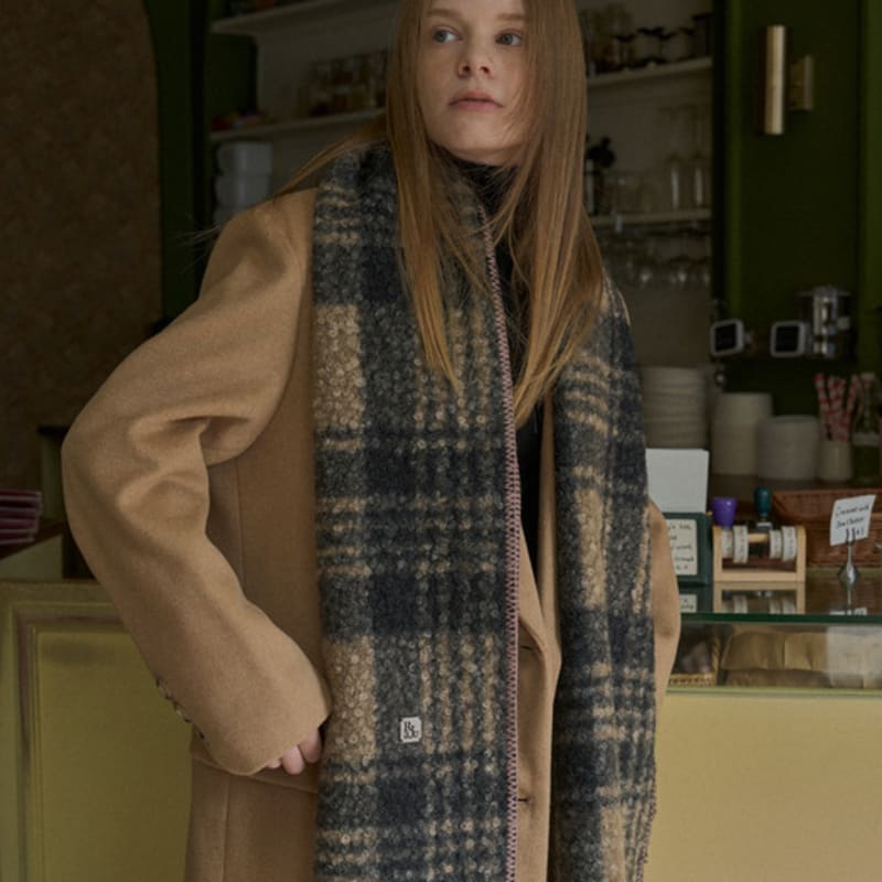 RaJu Curly Plaid Muffler_6 Color