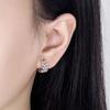 Gold-Colored Leaf Stud Earrings for Christmas – European and American Style Gift