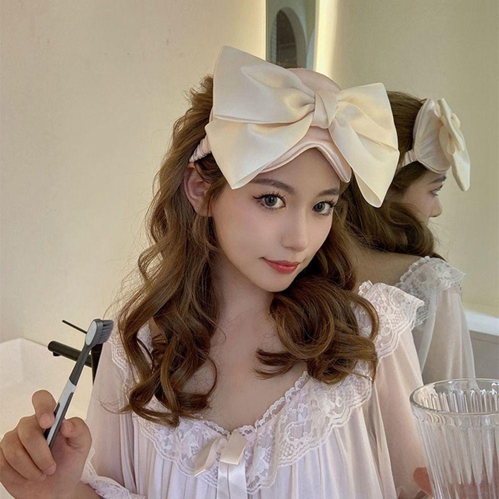 Fashion Silk Sleep Eye Mask Bow Sleeping Eye Patch Portable Shading Sleeping Mask  Travel
