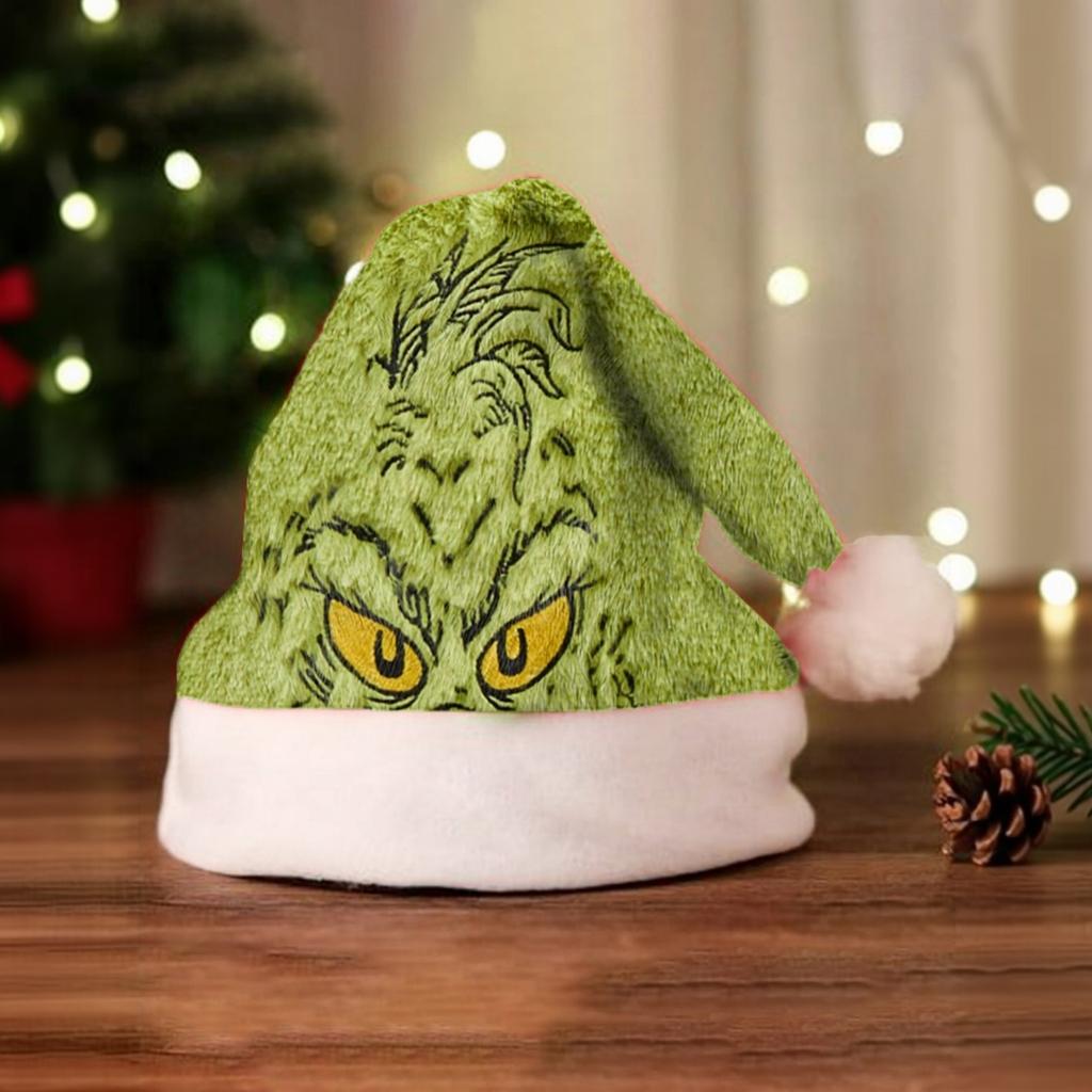 Plush Christmas Hat for Holiday Party Festive Winter Costume Accessory