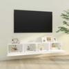 Vidaxl Szafki Ścienne Pod Tv, 2 Szt., Białe, 100X30X30 Cm