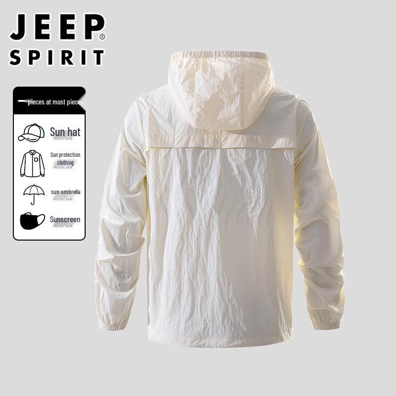 JEEP SPIRIT Unisex Summer Ice Silk Quick Dry UPF50+ Sun Protection Jacket