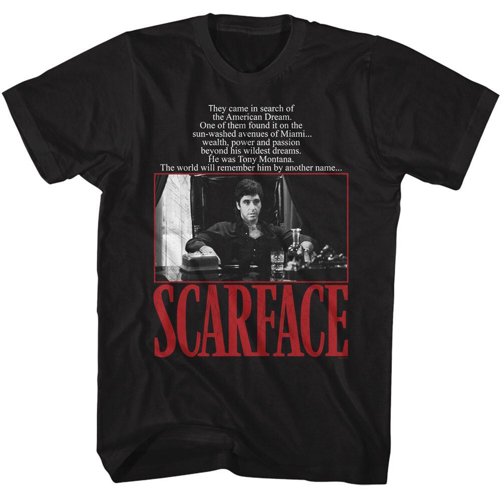 Scarface Tony Montana The World Will Remember Him By Another Name Men T Shirt XXL
