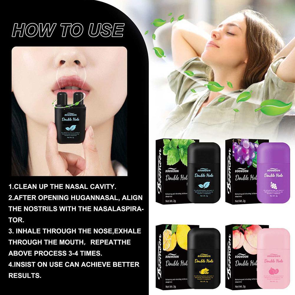 1/3/4PCS New High-end Vital Refreshing Energizing Aromatherapy Nasal Inhaler Fruit Essential Oils Boost Work Focus & Energy
