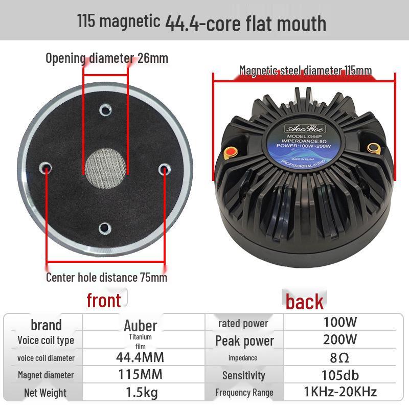 3-4 Inch Round Bookshelf Tweeter Speaker, 4/8 Ohm, Double Magnet, Car/Holder/KTV Audio.